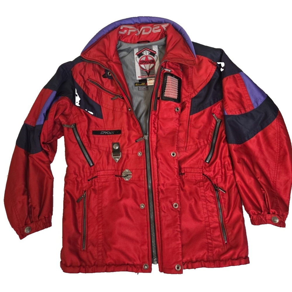 Vintage 90's Spyder USA Entrant GII Thinsulate Lite Loft Ski Jacket Men's L Red - Picture 3 of 16